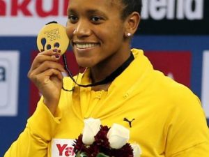 Alia Atkinson lands her fourth medal at 2018 CAC Games in Colombia