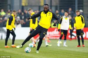 Borussia Dortmund coach says Usain Bolt has “a lot of work to do” after the Jamaican trained with BVB