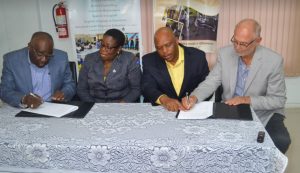 M. O. U signed between GC Foster College and track and field club Sprintec