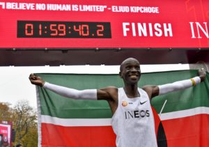 Eliud Kipchoge breaks marathon World record clocking 1:59:40 seconds at the Ineos159 Challenge in Vienna