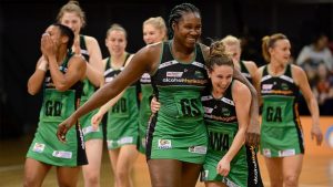 Jhaniele Fowler wins Suncorp Super Netball Player of the Year award