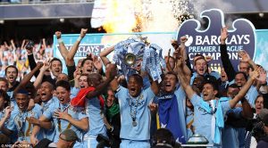 Manchester City retains English Premier League title with an emphatic 4-1 win over Brighton