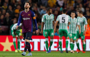 Barcelona’s beaten 4-3 by Real Betis in La Liga to conceded four goals at Camp Nou in 15 years