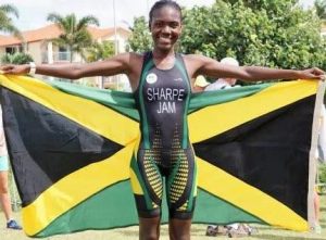 National triathlete Llori Sharpe departs the island this Friday