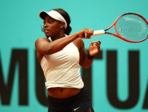 Sloane Stephens crashed out of the Citi Open in Washington today