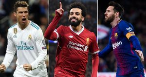 Ronaldo, Salah & Messi on Champions League awards shortlist