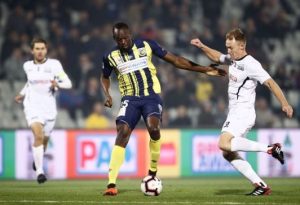 Usain Bolt scores twice on debut