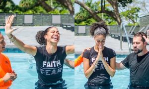 Miss Jamaica Universe Yendi Phillips baptized