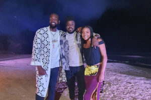 Beenie Man performs for Dwayne Wade and Gabriel Union