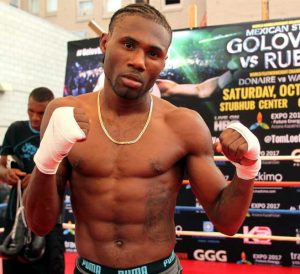 Jamaican super featherweight boxer Nicholas the ‘Axeman Walters is in Jamaica on a short visit