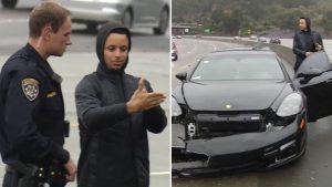 Stephen Curry uninjured after two separate car crashes