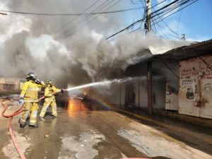 Safety concerns prompt lock down on fire damaged section of May Pen market