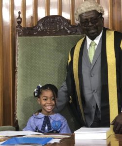 Children advocate for violence free Jamaica in parliament