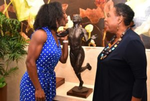 Veronica Campbell-Brown is reportedly happy with the replica of her statute