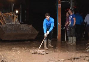 World number one Rafael Nadal helping flood victims in his native Majorca